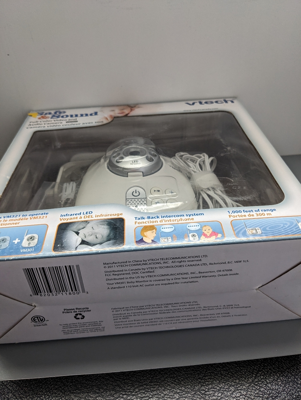 Vtech Safe And Sound VM301 Add On Camera Complete In Box Tested Excellent - Picture 5 of 5
